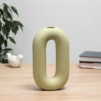 Ваза «Линд», 12520 см, керамика, зелёная