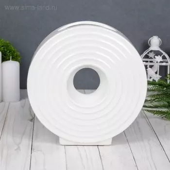 Ваза керамика настольная "Морской бриз" 21*20 см круги микс