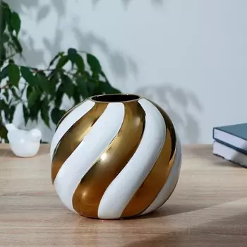 Ваза «Мюриель», h=18 см, керамика, белая