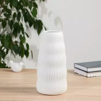 Ваза «Новелла», h=26 см, керамика, белая