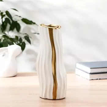 Ваза «Обольщение», d=6 см, 1025 см, керамика, белая