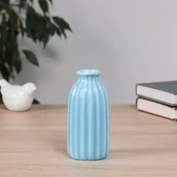 Ваза «Олвен», классик, 12.55 см, керамика, синяя