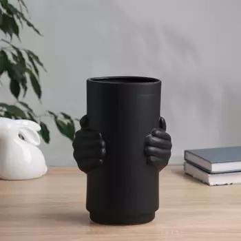 Ваза «Пьетро», руки, 2411 см, керамика, чёрная