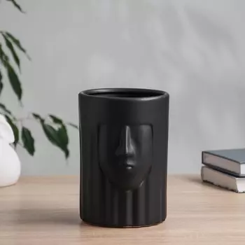 Ваза «Пьетро», тайна, 17.511.5 см, керамика, чёрная