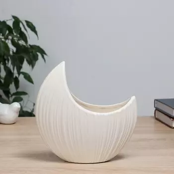 Ваза «Полумесяц», 82120 см, керамика, белая