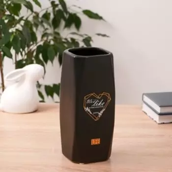 Ваза «Позитив», 1024 см, керамика, чёрная