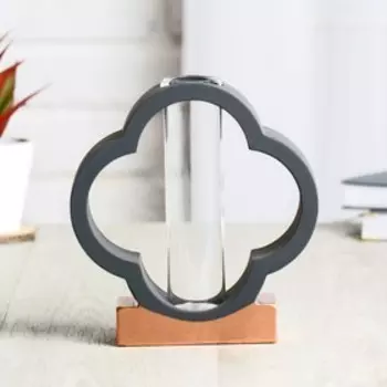 Ваза керамика настольная "Призма" 17*18*6 см, круги