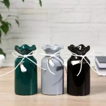 Ваза керамика настольная "Шона" d отв. 3 см 6,3х7х14 см, микс