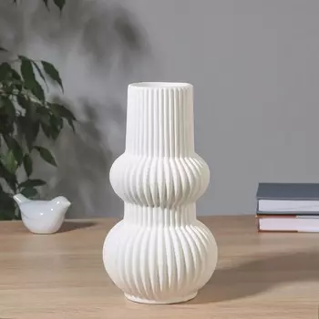 Ваза «Страйбер», 131326 см, керамика, белая