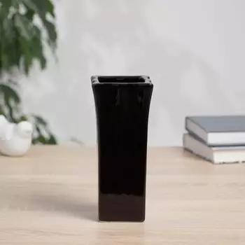 Ваза «Тьяго», элегия, 16.57 см, керамика, чёрная