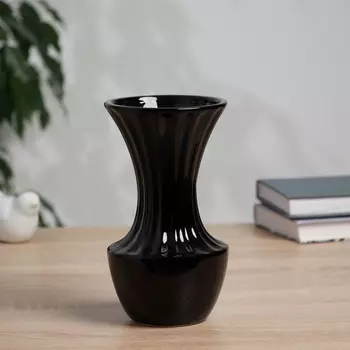 Ваза «Тьяго», феерия, 188.5 см, керамика, чёрная