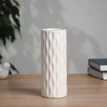 Ваза «Тьяго», петельки, 186.5 см, керамика, белая