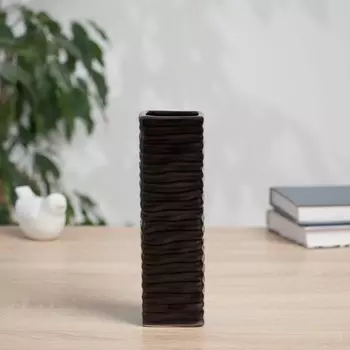 Ваза «Тьяго», волны, 185.5 см, керамика, чёрная