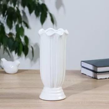 Ваза «Тейлер», h=22 см, керамика, белая