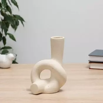 Ваза «Узел», 11518 см, керамика, белая