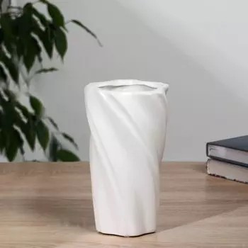 Ваза «Венди», h=20 см, керамика, белая