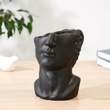 Ваза керамика "Пимен" H=20 см, d=15см чёрный