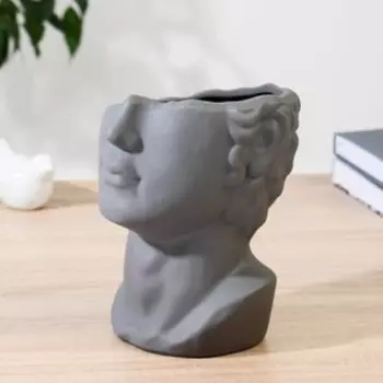 Ваза керамика "Пимен" H=20 см, d=15см серый