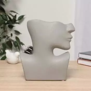 Ваза «Утончённый профиль», 14.5820 см, керамика, серая