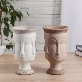 Ваза керамика "Взгляд изнутри" 11х19,5 см МИКС