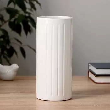 Ваза керамика "Жаклин" 10х22,5 см, белый