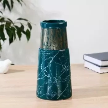 Ваза керамика "Жаклин" H=24,5 см, d=8см тёмно-зелёный