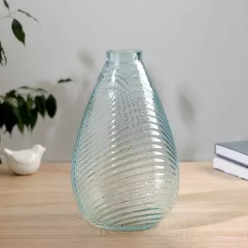 Ваза «Киркинес», d=5.5 см, 26.516 см, стекло, голубая