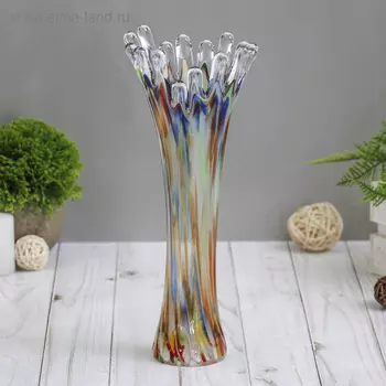 Ваза «Коралл», h=28 см, стекло, разноцветная