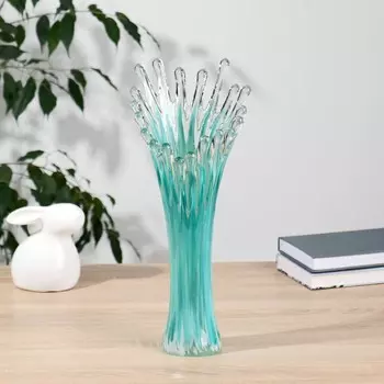 Ваза «Коралл», h=38 см, стекло, зеленая