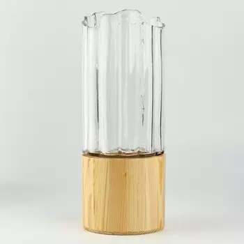 Ваза "Кристал" из прозрачного стекла 30*12*12 см