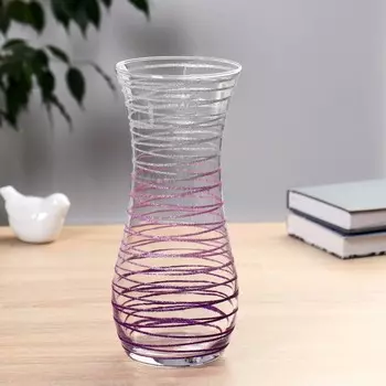 Ваза "Круиз розовый" h=25,5см d=10,5см, v=1.5л