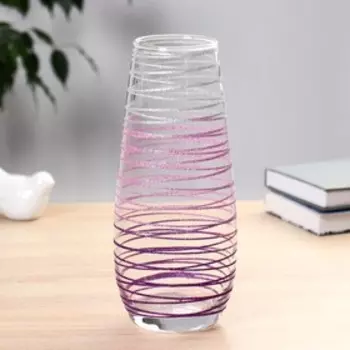 Ваза "Круиз розовый" h=25,5см, d=7см