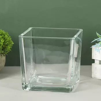 Ваза «Квадратная», 1.7 л, 1414 см, стекло, прозрачная
