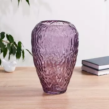 Ваза "Линда средняя Лиловый" h=28х17см, d=11,5см