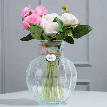 Ваза для цветов стекло Love, 19.5 15 см.