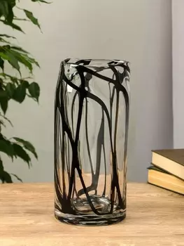 Ваза «Мэдисон», 2912 см, стекло, прозрачно-чёрная