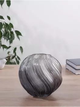 Ваза «Маршар» d=9 см, 1615 см, стекло, серая