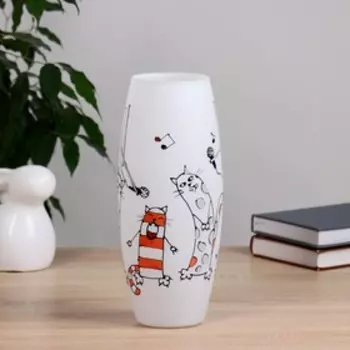 Ваза "Музыкальные коты" 8х11х26 см