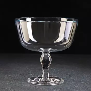 Ваза на ножке Paabahe Patisserie, стекло, прозрачная