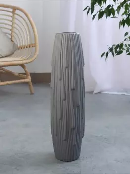 Ваза напольная «Ганс», 5813 см, керамика, серая