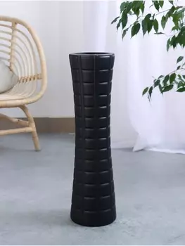 Ваза напольная «Энтрикен», 5815 см, керамика, чёрная