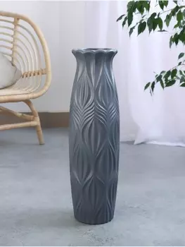 Ваза напольная «Криспин», 5915 см, керамика, серая