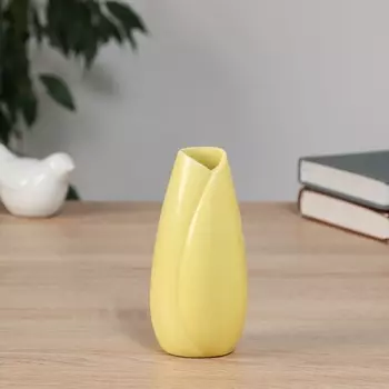 Ваза «Белен», 12.55 см, керамика, жёлтая