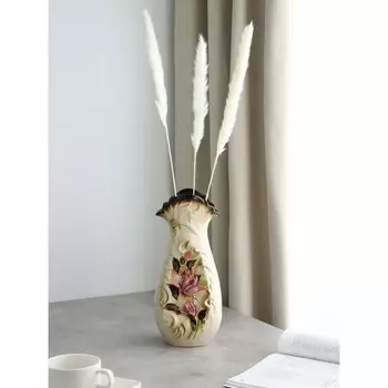 Ваза настольная "Фея", цветная, цветы микс. 31см