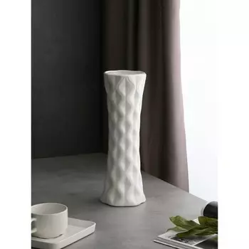 Ваза настольная «Пафили», h=37 см, цвет белый, керамика, 1 сорт, Иран