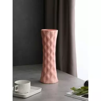 Ваза настольная «Пафили», h=37 см, цвет розовый, керамика, 1 сорт, Иран