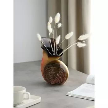 Ваза настольная "Ракушка", 24 см, керамика, микс