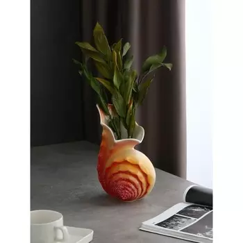 Ваза настольная "Ракушка", керамика, микс