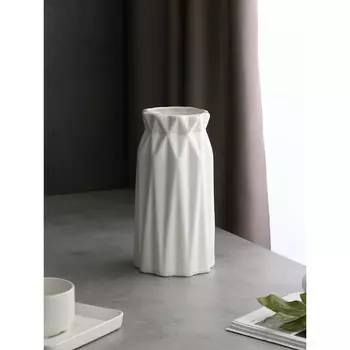 Ваза настольная «Статуя», h=27 см, цвет белый, керамика, 1 сорт, Иран