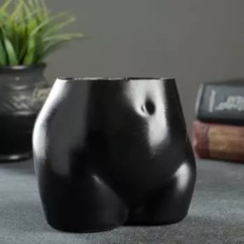 Ваза "Обнаженные ягодицы" черная 9х11,5х10 см